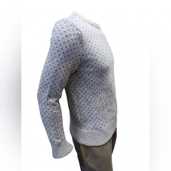 J Crew 100%  Lambswool Gray Long Sleeve Sweater Size Large - Picture 2 of 8